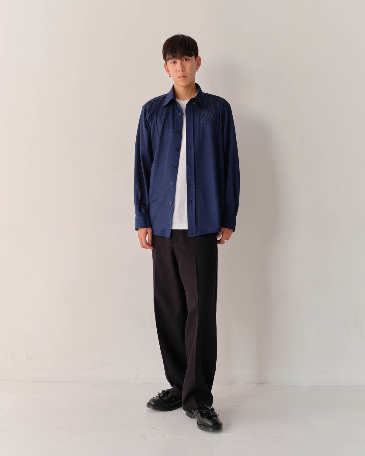 Goodfight Proper Top LS Shirt Mesh Navy