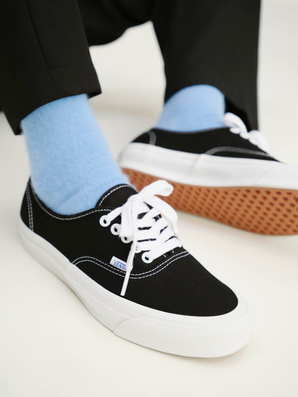 Goodfight Fuzzy Wool Blend Socks Blue