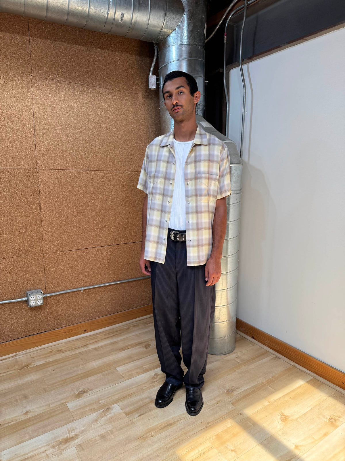 Goodfight x Kato Washer Shirt Flannel Yellow Plaid