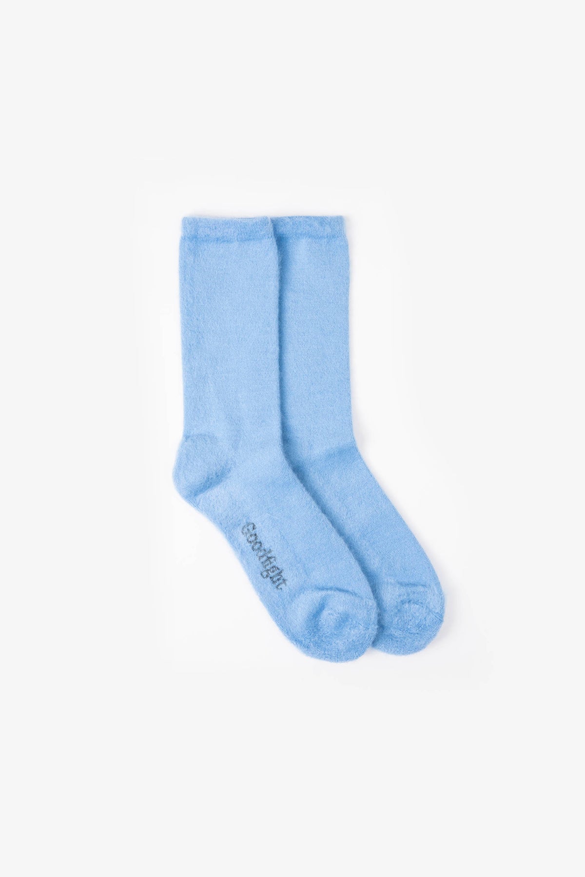 Goodfight Fuzzy Wool Blend Socks Blue