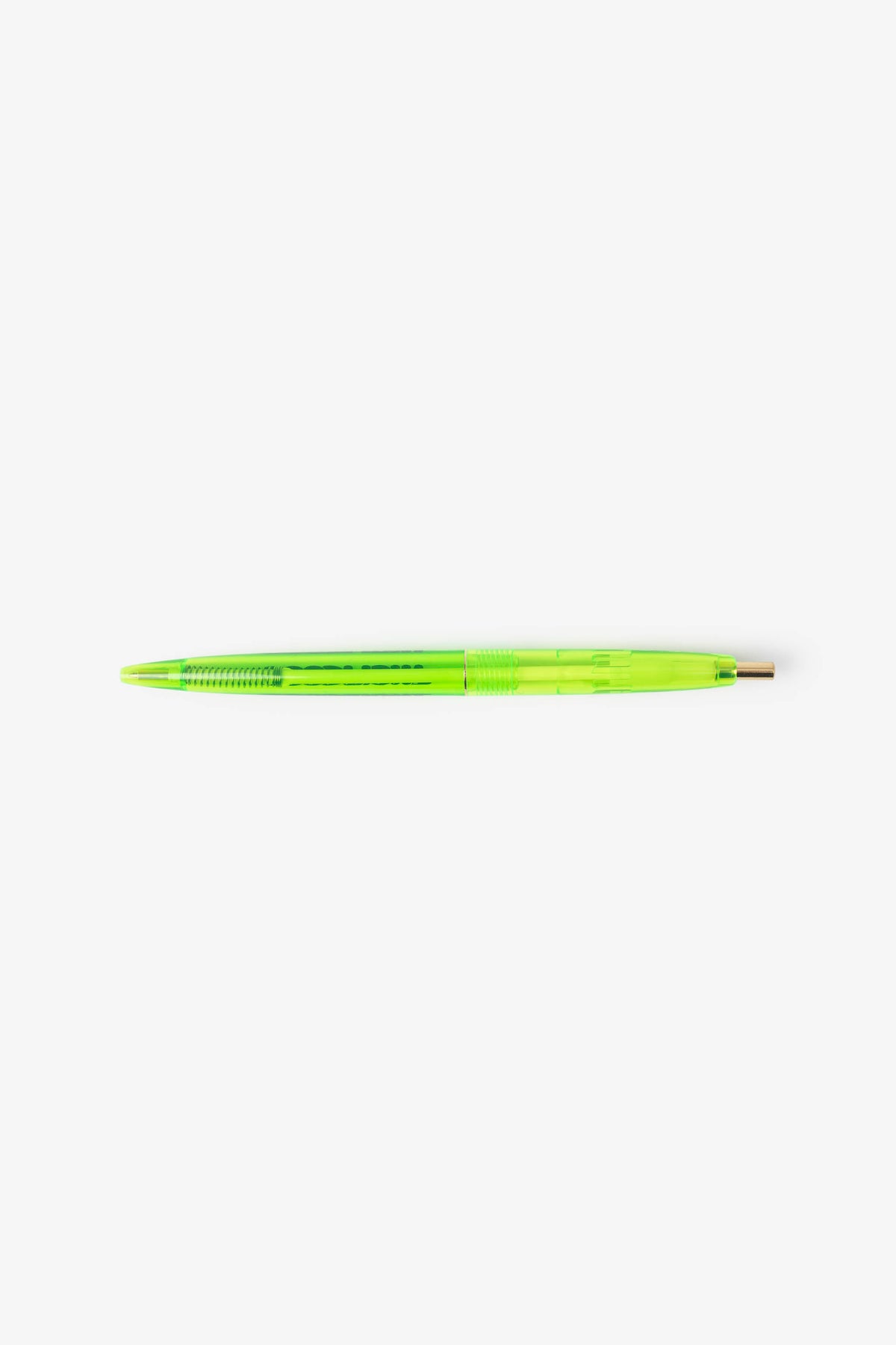 Goodfight Bubble Logo Click Pen Clear Green Gold