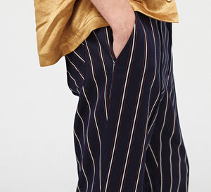 Goodfight FW18 Permapress Trouser - Navy Pinstripe