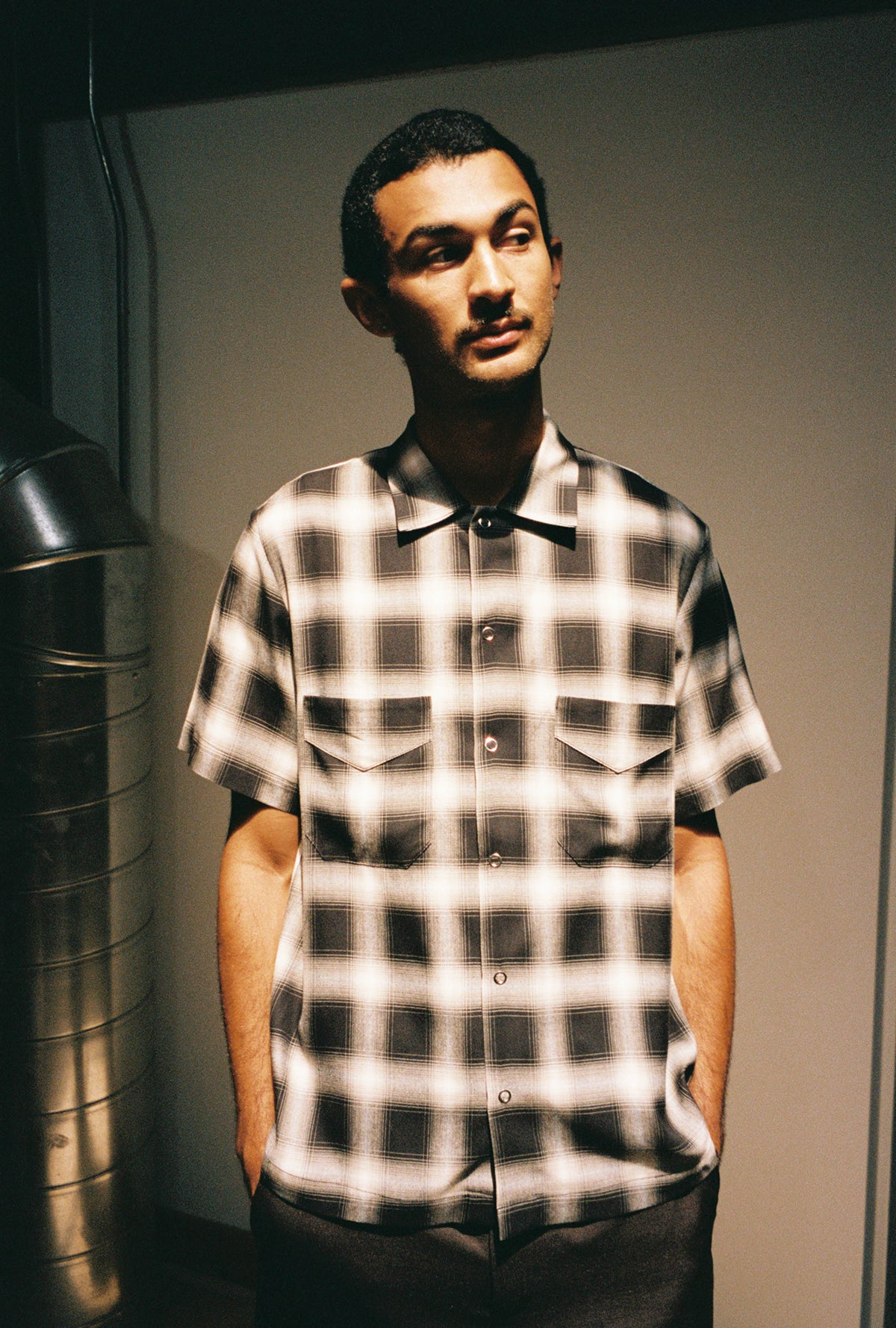 Goodfight x Kato Washer Shirt Flannel Black Plaid