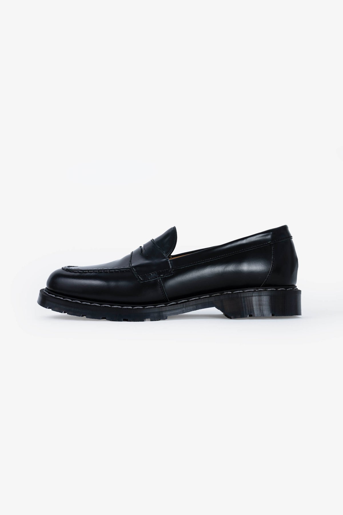 Solovair Penny Loafer Black Hi-Shine