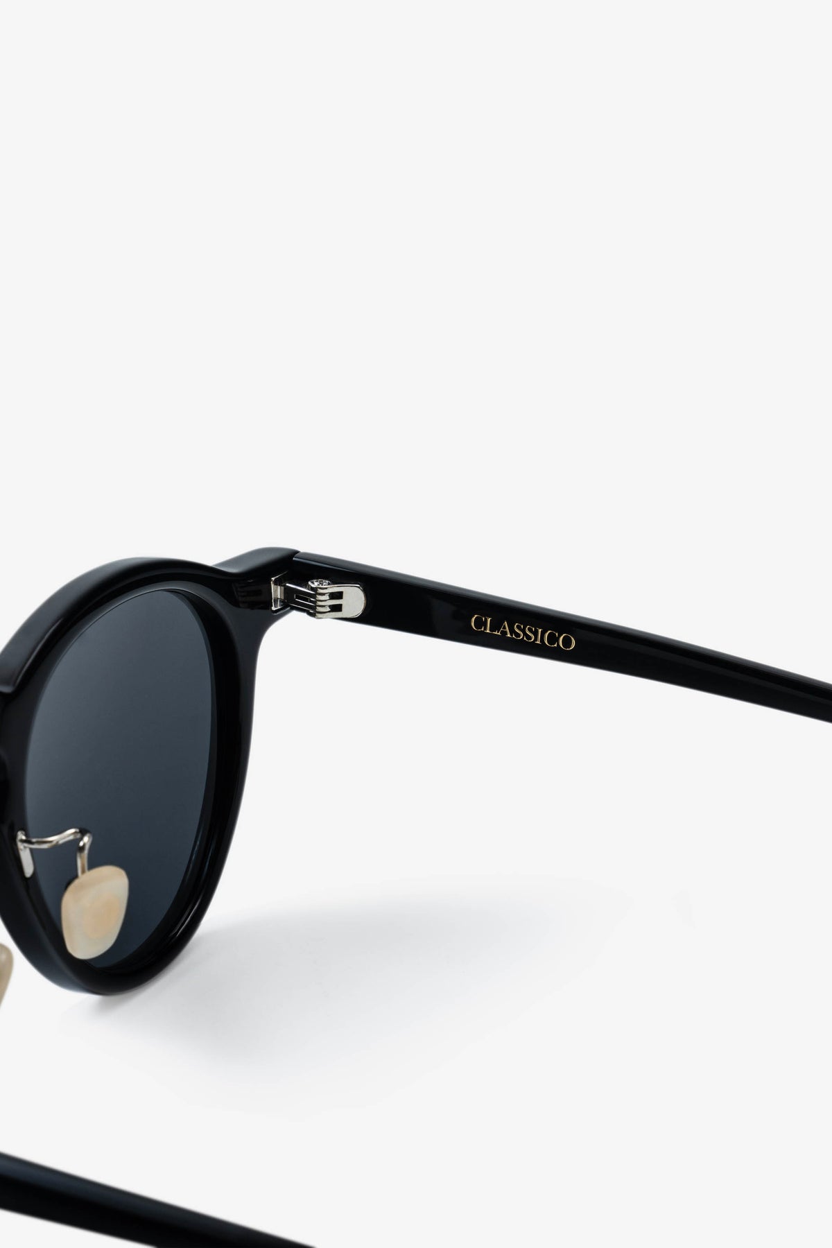 CLASSICO C50-1 Boston Round Frame Sunglasses Black