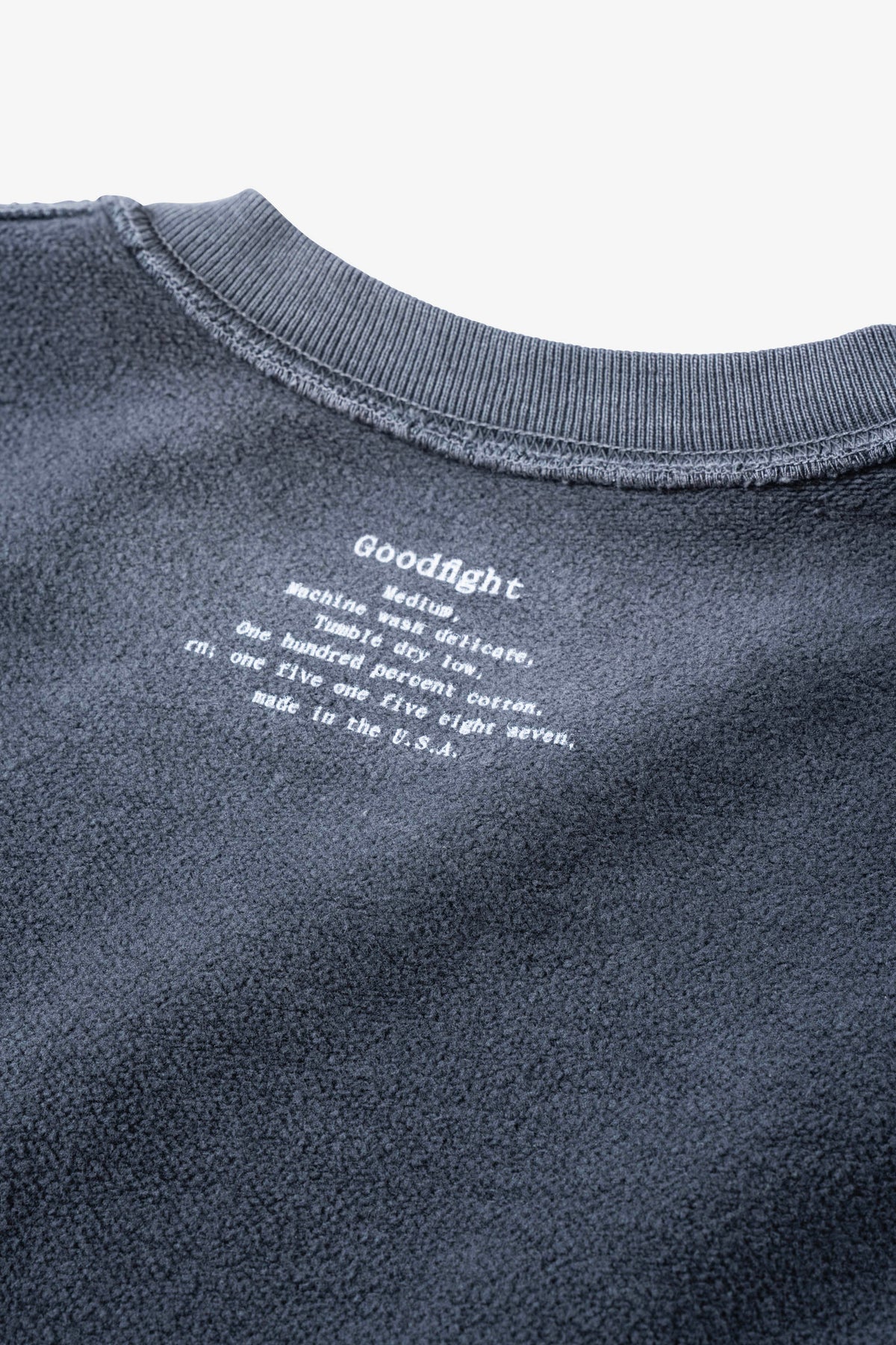 Goodfight Lakeside Pullover Reversible Sweatshirt Vintage Fade Charcoal Grey