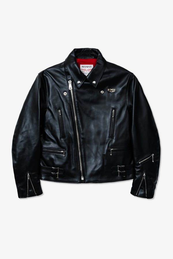 Lewis Leathers Lightning No. 391 JP' Black Horsehide Leather Jacket