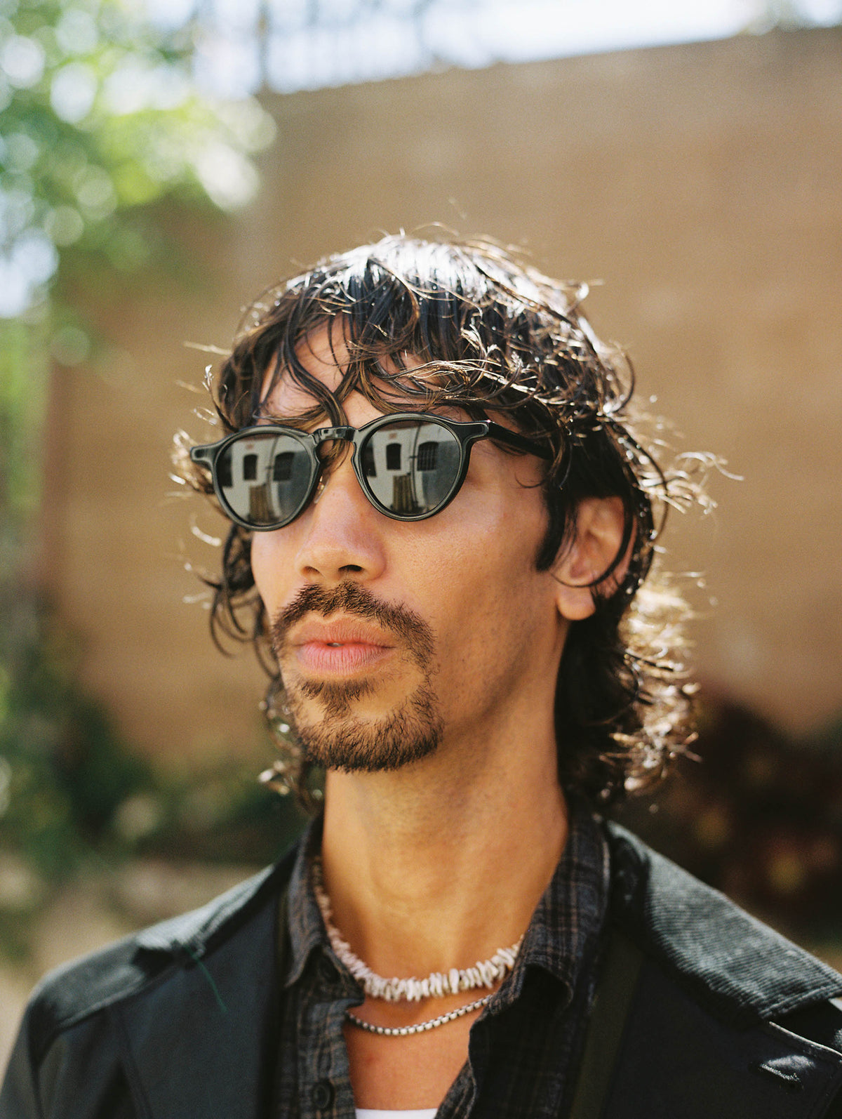 CLASSICO C50-1 Boston Round Frame Sunglasses Black